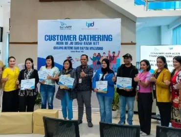 Customer Gathering dengan agen Be Ju Bisa di kantor Bank NTT Cabang Ruteng pada Selasa, 28 April 2026. Foto: Iatimewa