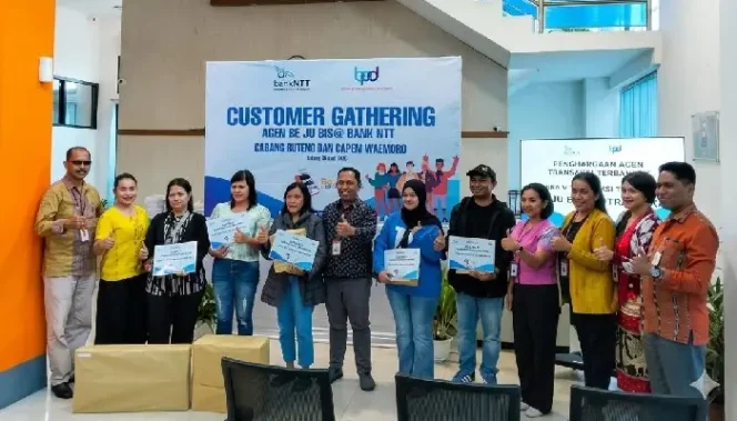 
					Customer Gathering dengan agen Be Ju Bisa di kantor Bank NTT Cabang Ruteng pada Selasa, 28 April 2026. Foto: Iatimewa