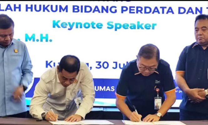 
					Penandatanganan MoU antara Bank NTT dengan Kejati NTT. FOTO: Istimewa 